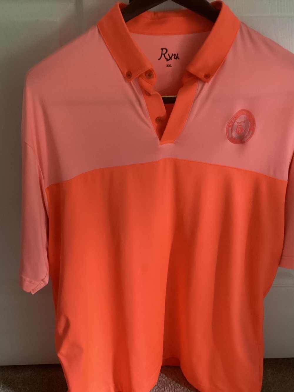 RYU 2 Tone Orange, Blue Canyon Country Club Phuket Logo, Polo SS Size XXL